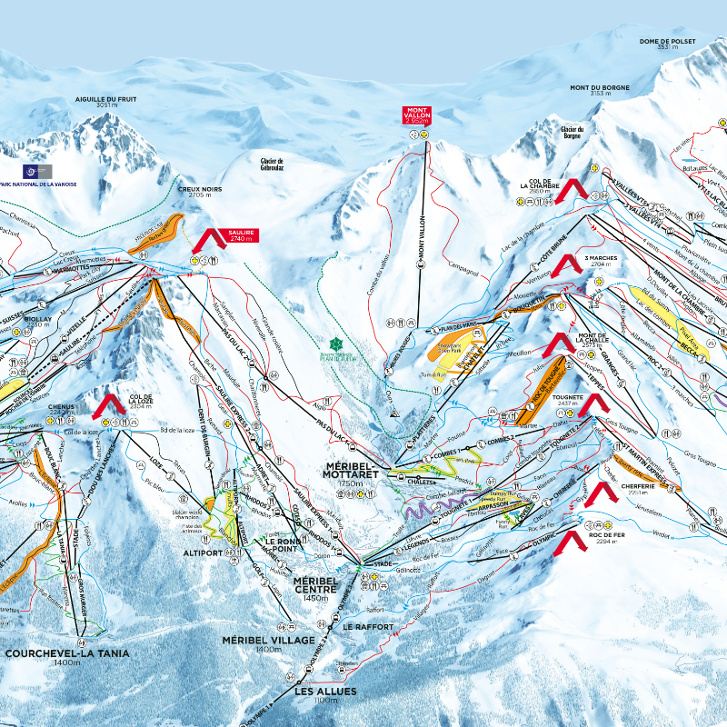 Interactive piste map