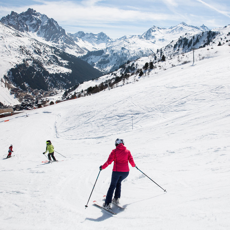 Beginner skiers, Meribel