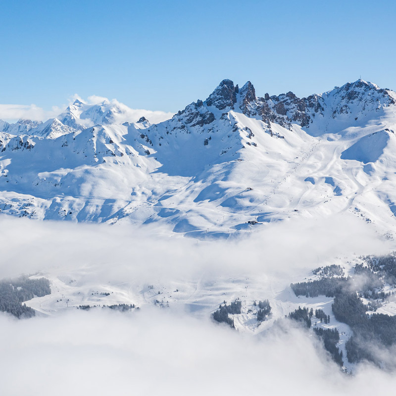 Long-range snow conditions in Meribel