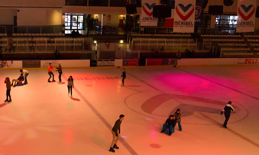 Ice skating in Meribel