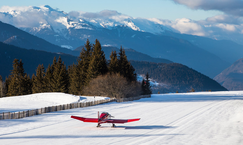 Plane ride in Meribel