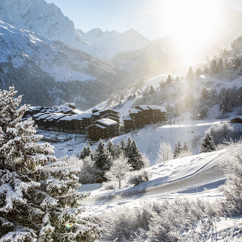 Snowfall in Meribel