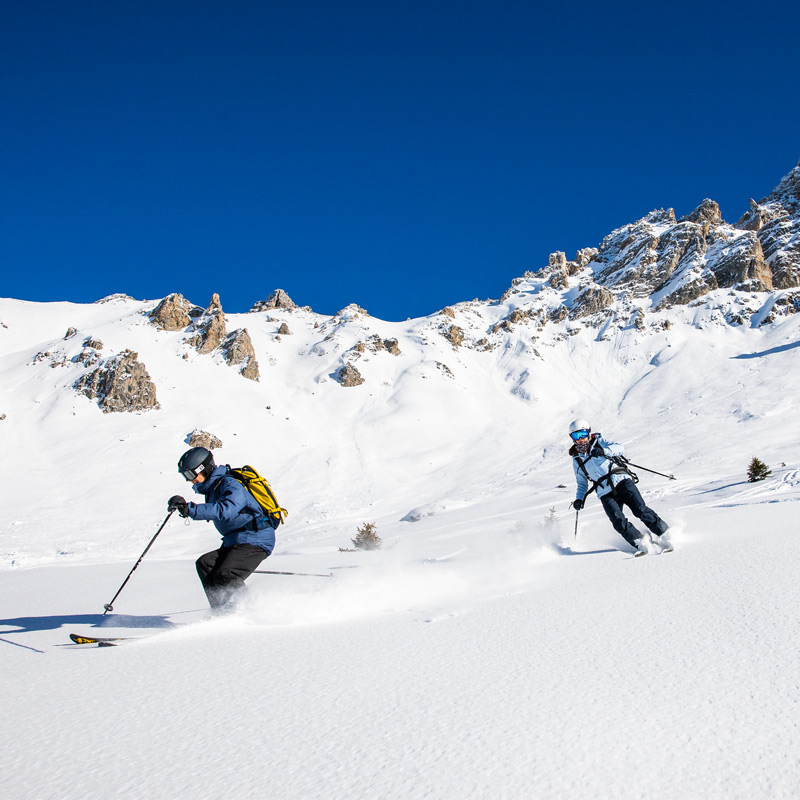 Off-piste skiing in Meribel